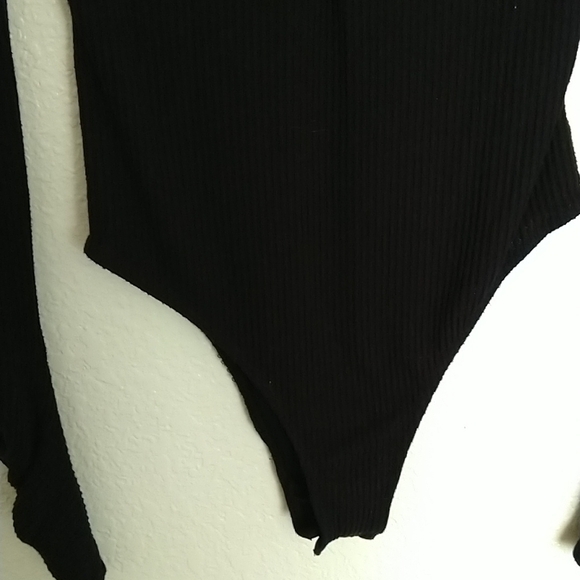 Free people cozy up with me long sleeve ribbed bodysuit sz M - Picture 4 of 8